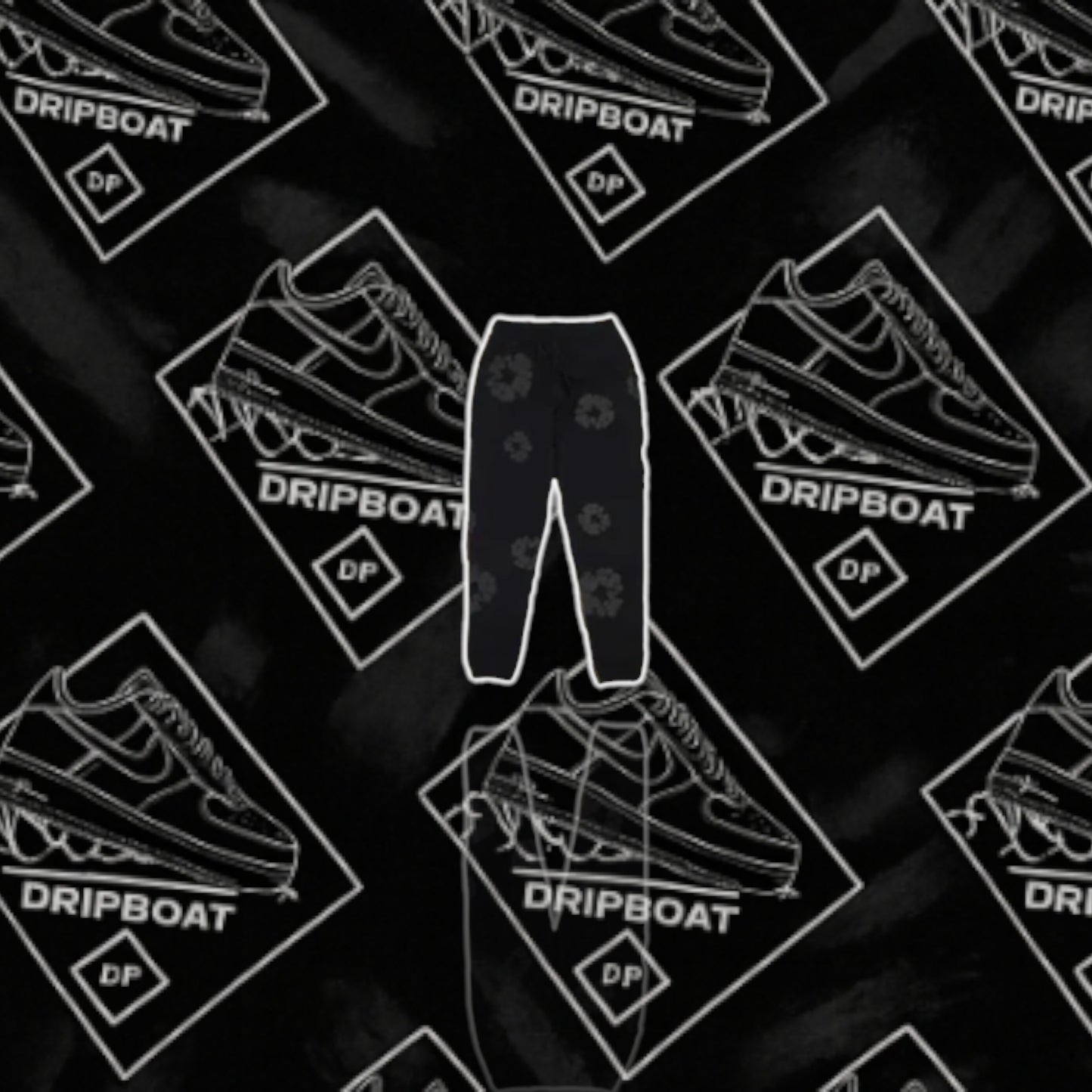 Denim Tears The Cotton Wreath Sweatpants Black On Black