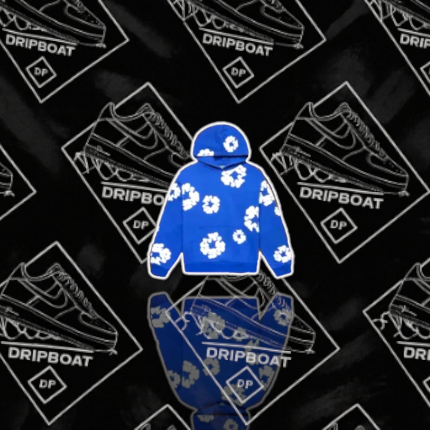 Denim Tears The Cotton Wreath Sweatshirt Blue