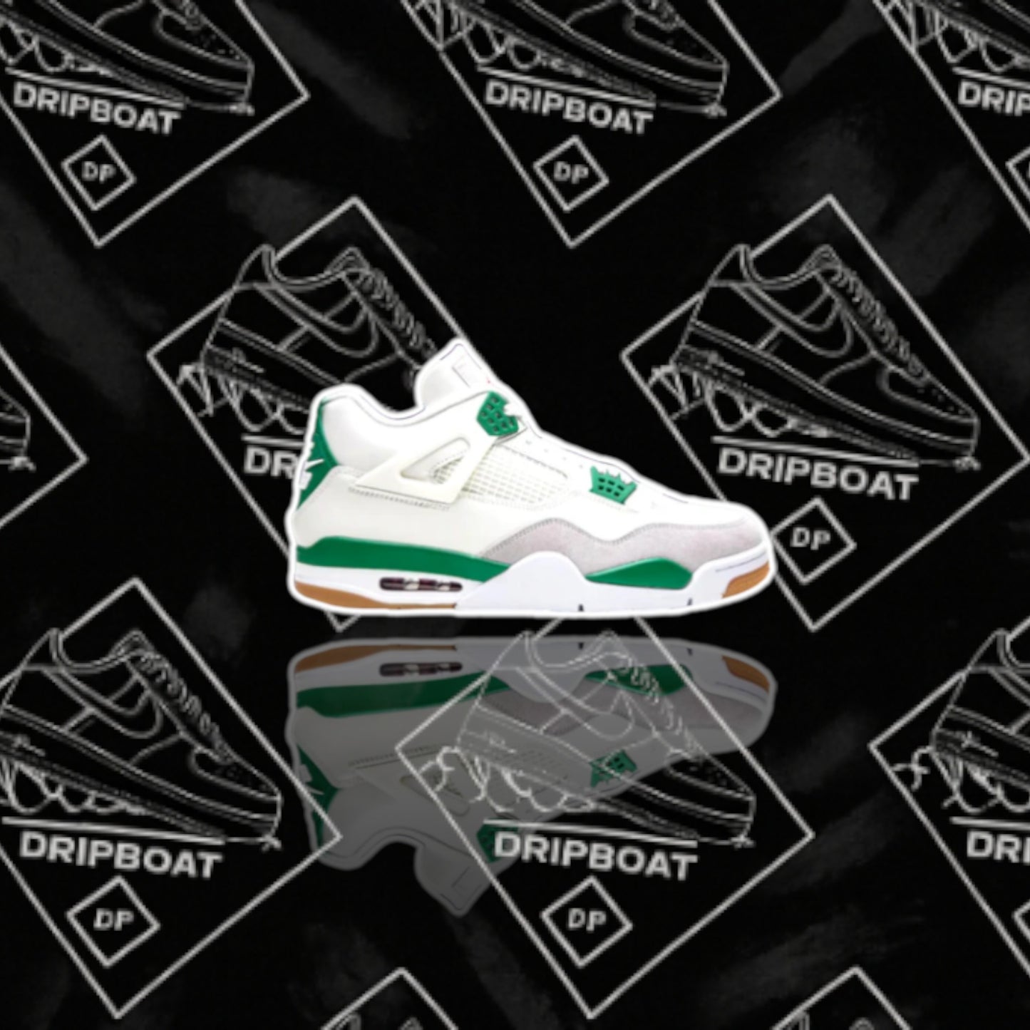 JORDAN 4 SB GREEN PILE
