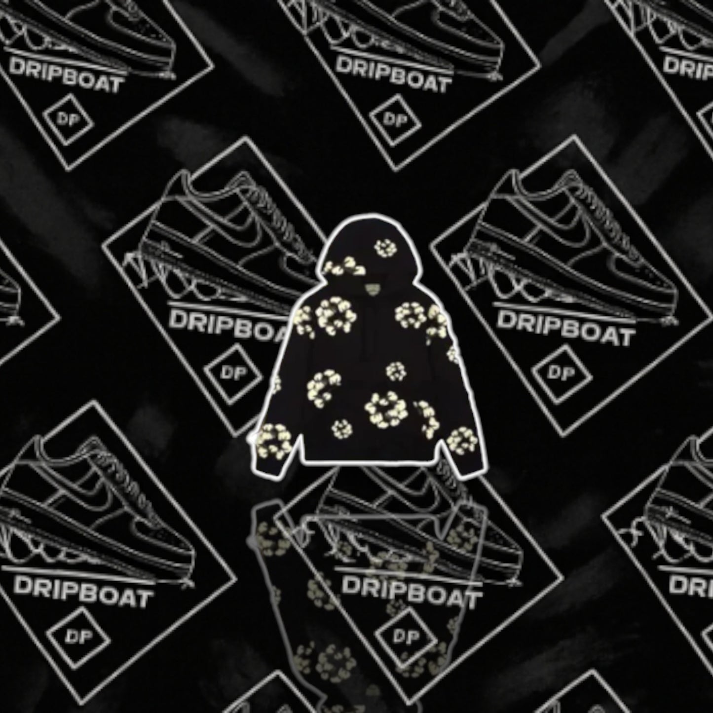 Denim Tears The Cotton Wreath Sweatshirt Black