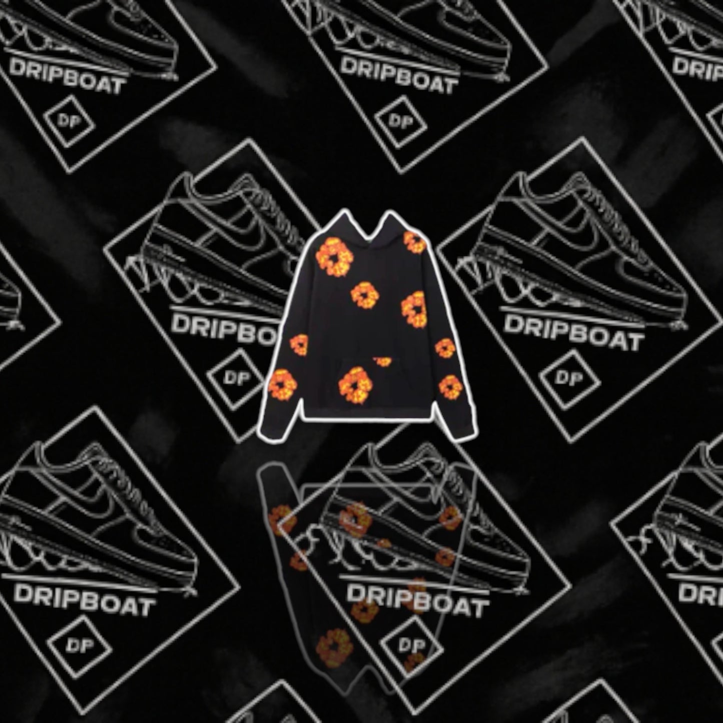 Denim Tears x Offset Wreath Hoodie Black